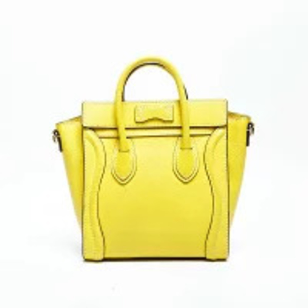 Celine Luggage Leather Handbag Yellow - Picture 3 of 13